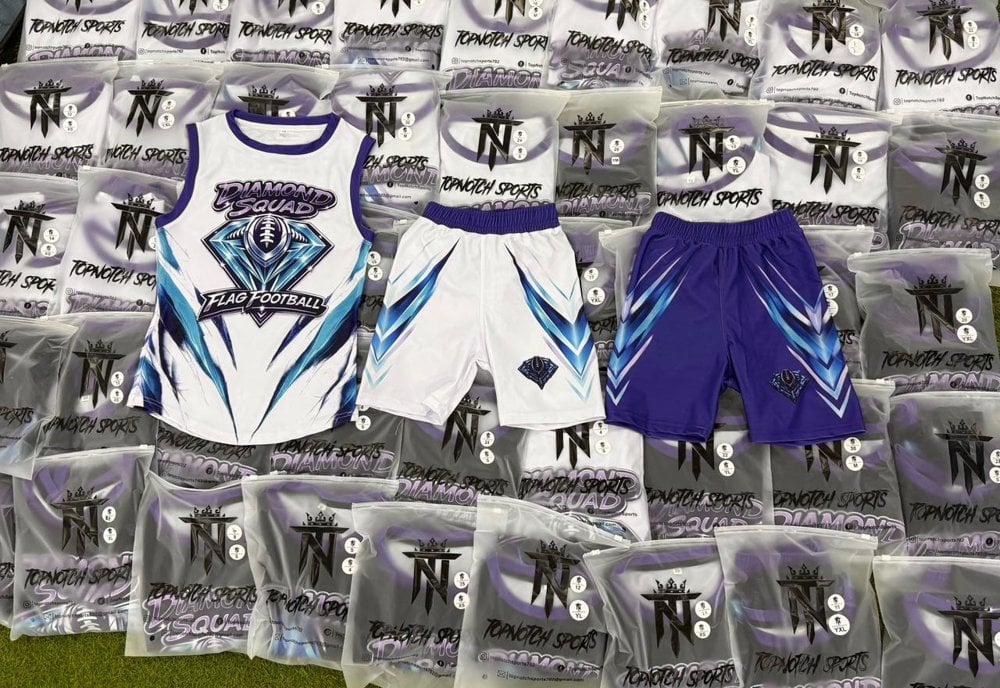 Diamond Squad White And Purple — real custom uniforms by Top Notch Sports
