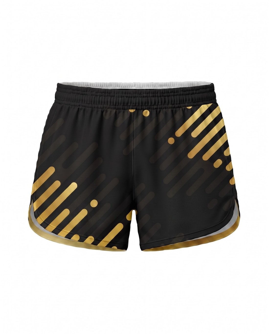 Two runners in black and neon Top Notch Sports custom running gear sprinting on a track